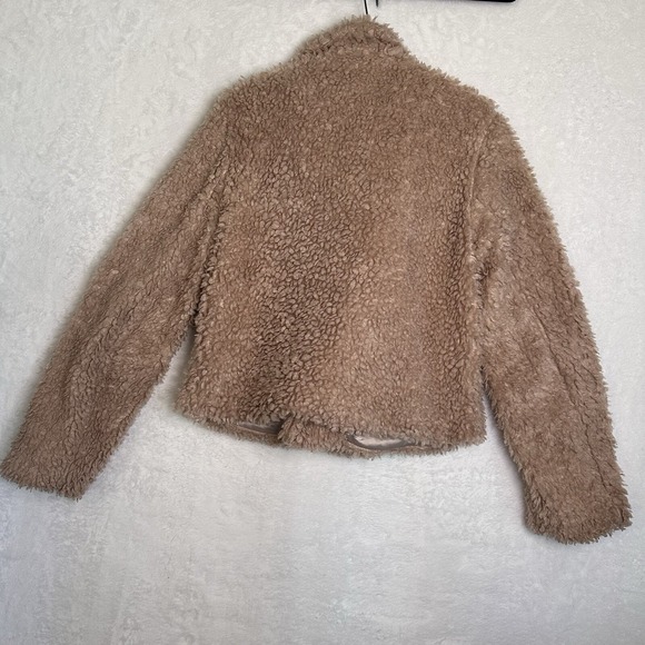 Anthropologie By Hem and Thread Coat Tan Soft Size M Mid Length Shearling - Picture 11 of 13